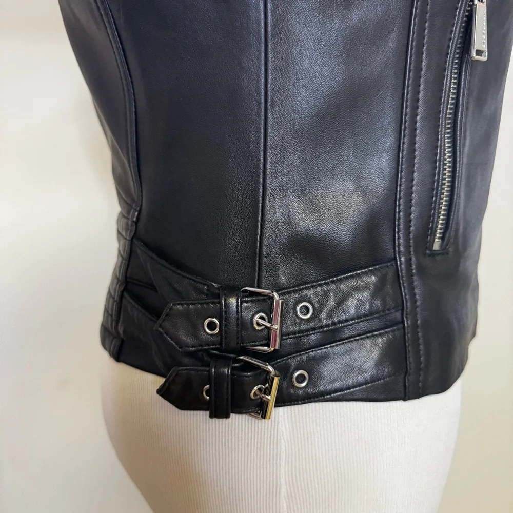 BCBGeneration Black Leather Jacket - Picture 4 of 13